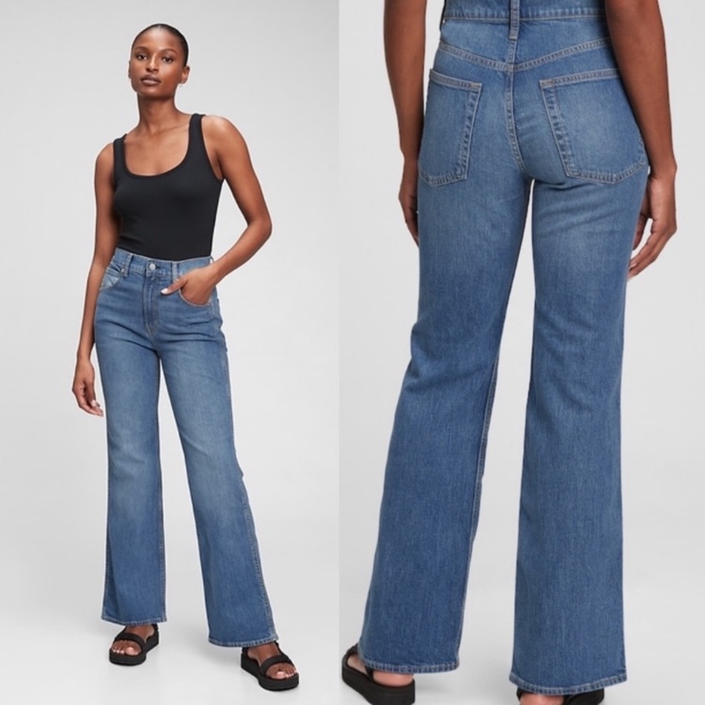 Gap Vintage Flare High Rise Jeans size 4/27 Medium Wash